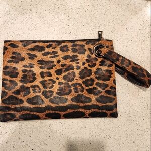 Leopard Print Wrist Bag